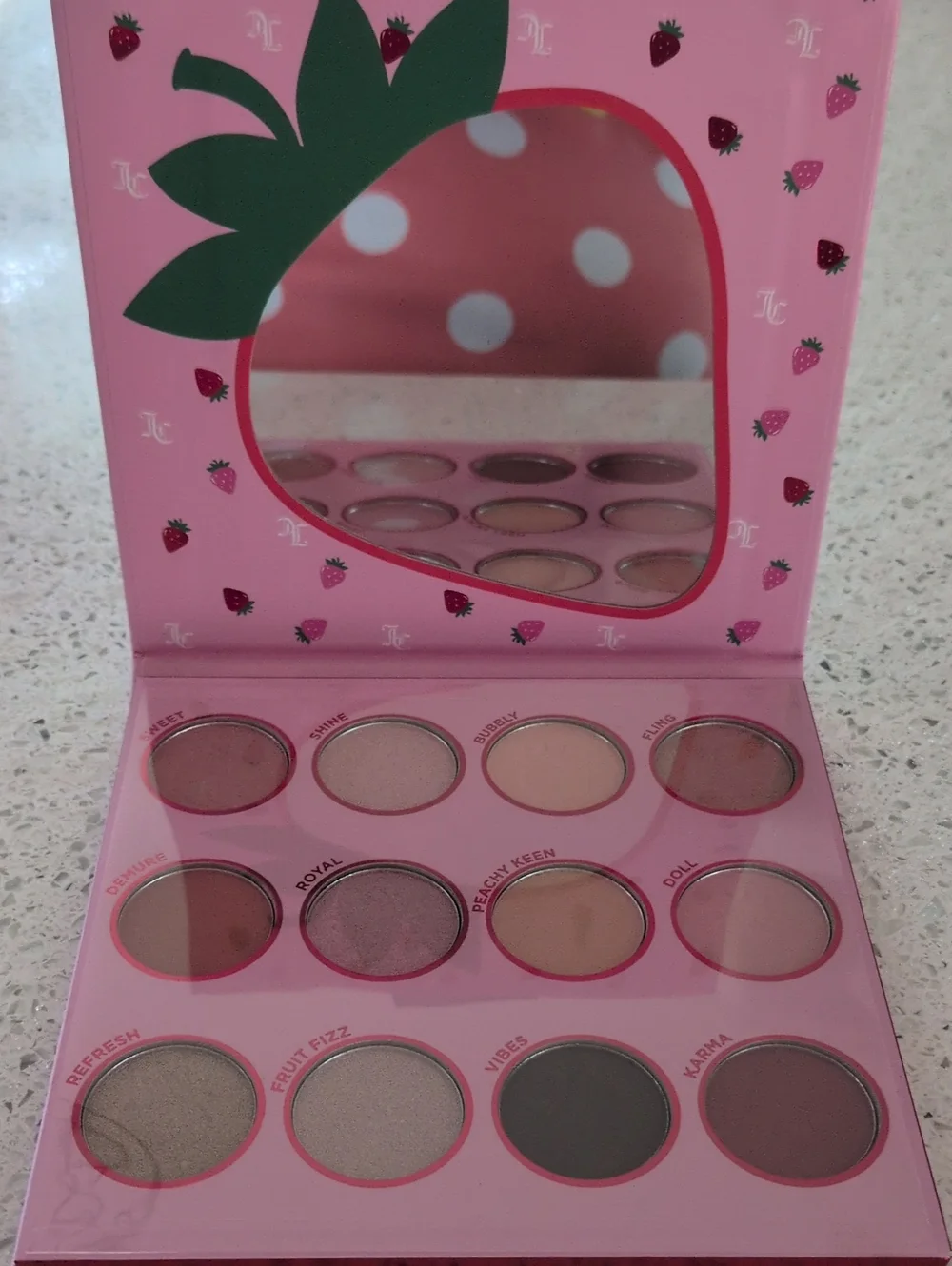 Juicy Couture Pink Strawberry Eyeshadow Palette - Sparkling Pink & Green New